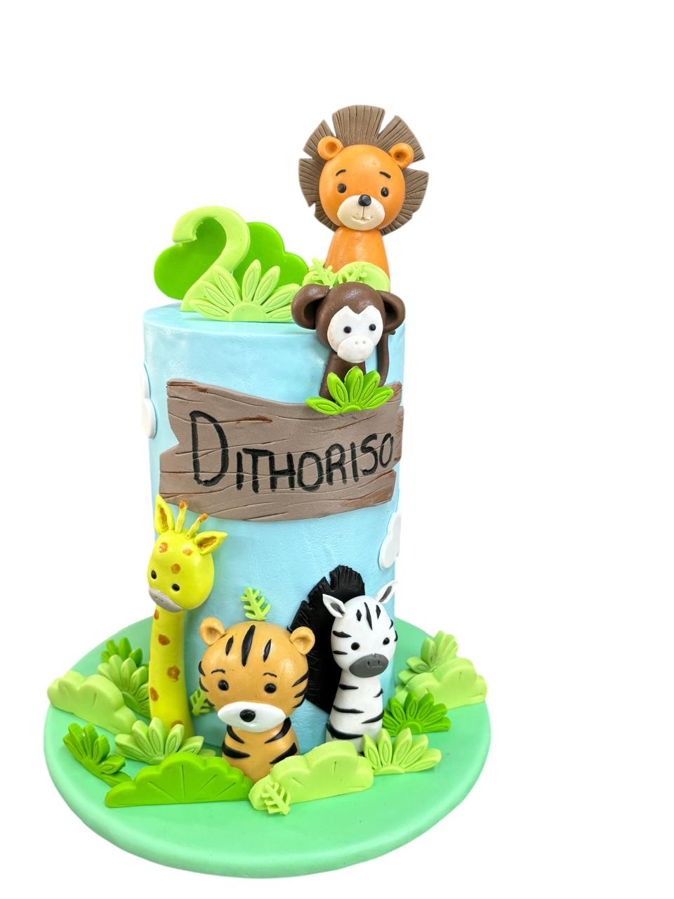 Safari Adventure Two-Tier Cake