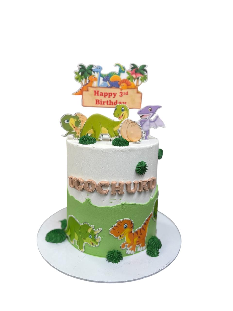 Dinosaur Birthday Adventure Cake
