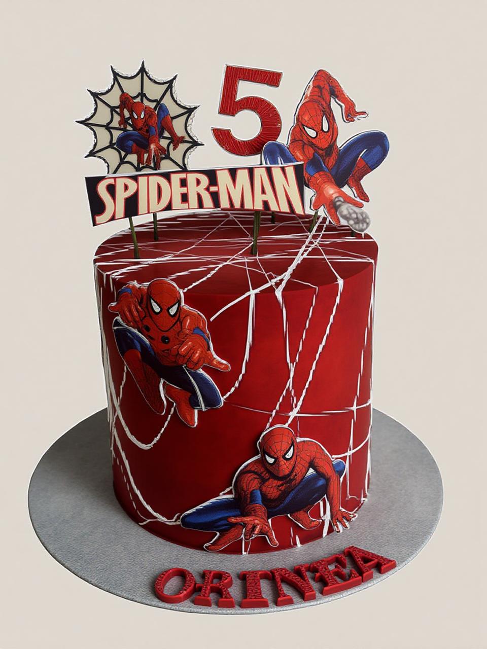 Spider-Man Web Pattern Cake