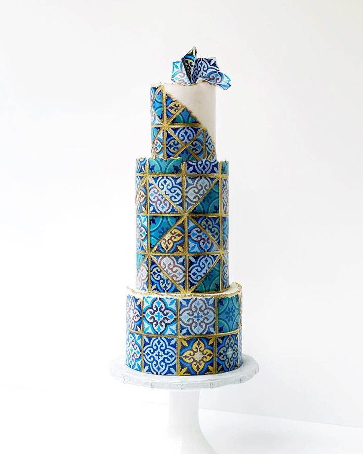 Moroccan Geometric Wedding Cake